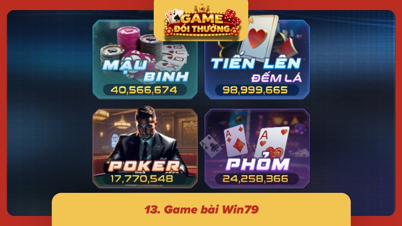 Nhiều game bài quen thuộc, bàn cược vừa tầm cho người chơi vốn trung bình