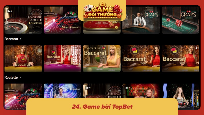 Baccarat và xì dách là tâm điểm, sảnh live cho người thích thử vận