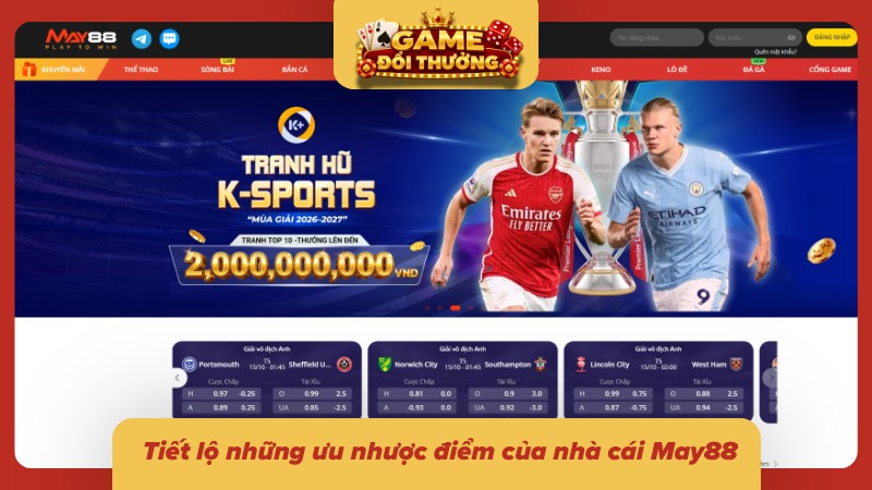 Tiết lộ những ưu nhược điểm của nhà cái May88