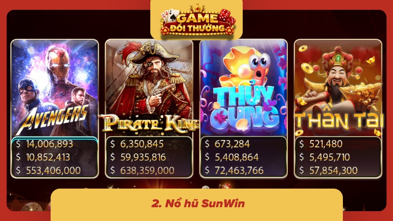 Hũ Thần Tài và Kho Báu Tứ Linh nổi bật trên banner sảnh game
