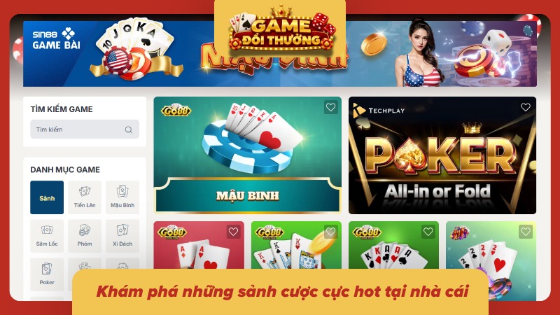 Nhiều lựa chọn hấp dẫn khi tham gia nhà cái