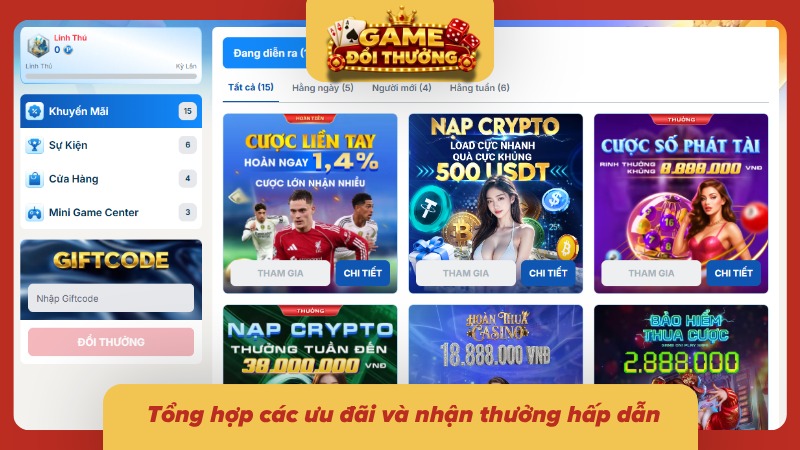 Những ưu đãi khủng khi tham gia sân chơi