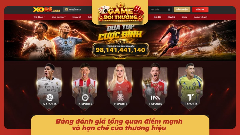 Bảng đánh giá tổng quan điểm mạnh và hạn chế của thương hiệu 