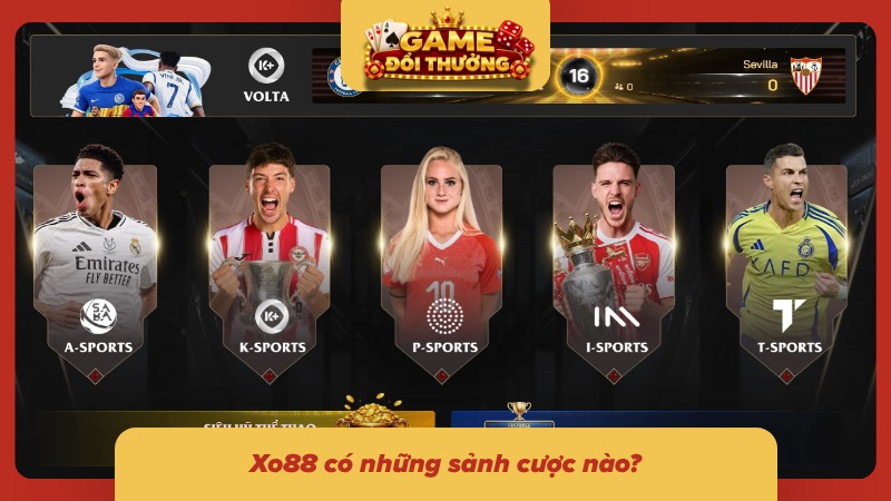 Các sảnh trò chơi giải trí tại nền tảng 