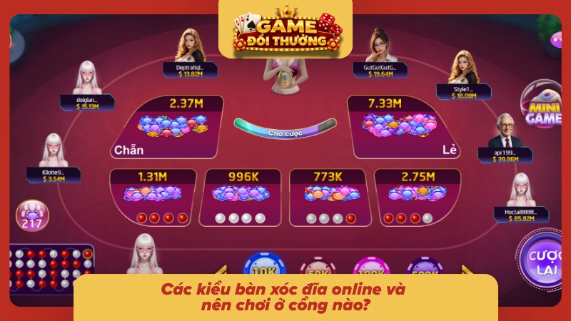Xóc đĩa online đủ kiểu bàn, chọn đúng sảnh chơi hợp gu và túi tiền
